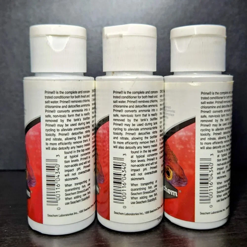 NEW 3X Seachem Prime Fresh and Saltwater Conditioner Fish Cleaning supplies